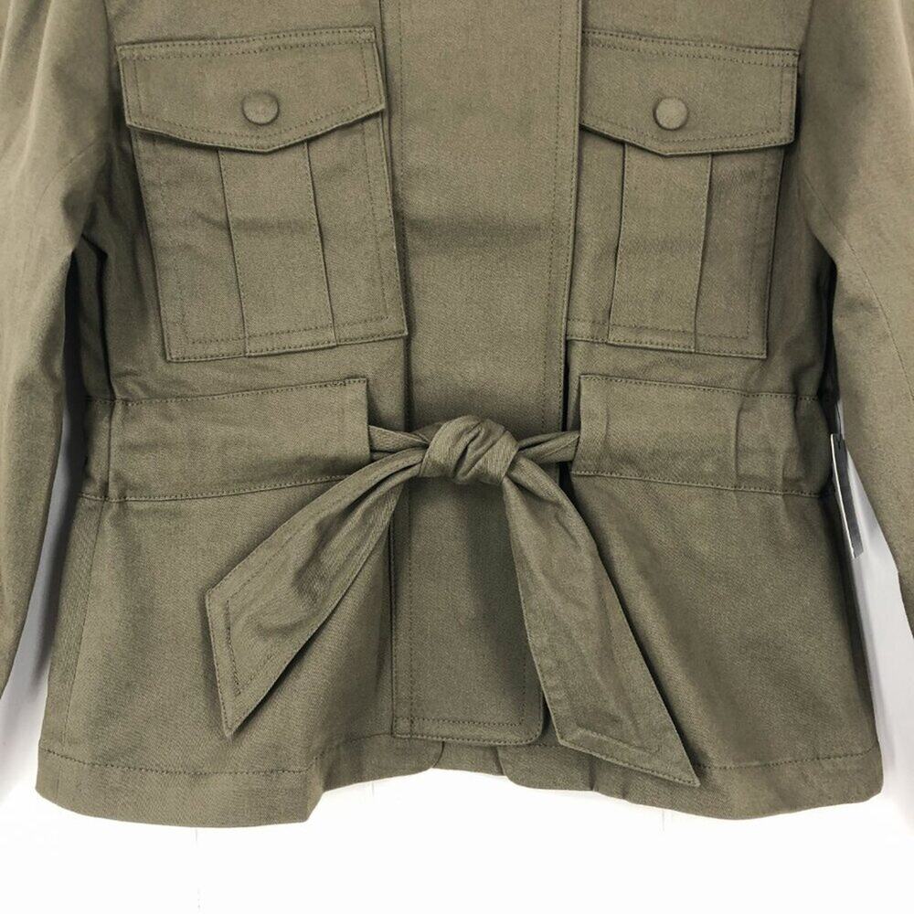 Express Utility Jacket Oversized Pockets Belt Cot… - image 5